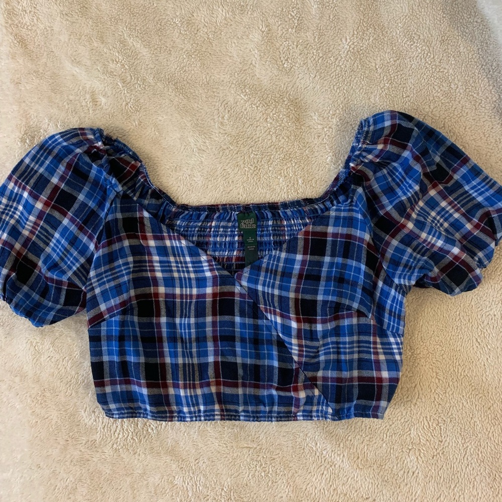 Wild Fable Plaid Crop Top